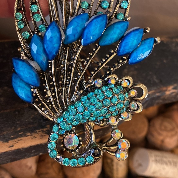 NWOT Extra Large Peacock clip/brooch - Picture 6 of 8